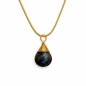 N9166 S925 Labradorite Snake Chain Necklace